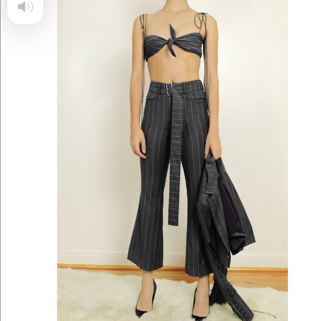 Orseund Iris Flare Crop Pant Wool Charcoal, 0/25”